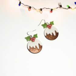 Christmas Pudding Earrings